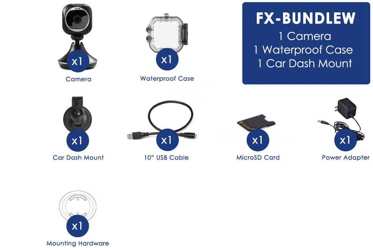 1080p Portable WiFi Security Camera with Night Vision (Free Car Dash Mount and Waterproof Case)