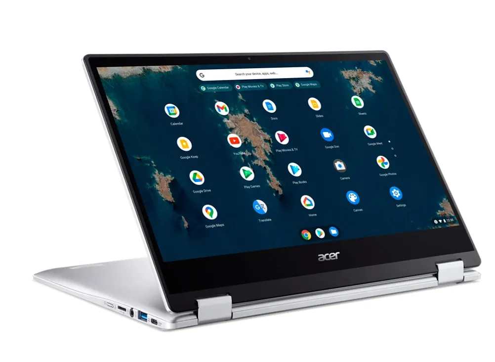 Acer Chromebook, Intel Celeron N4500, 8 GB RAM, 64 GB SSD, 14" Inch Touchscreen FHD Display, ChromeOS, Silver