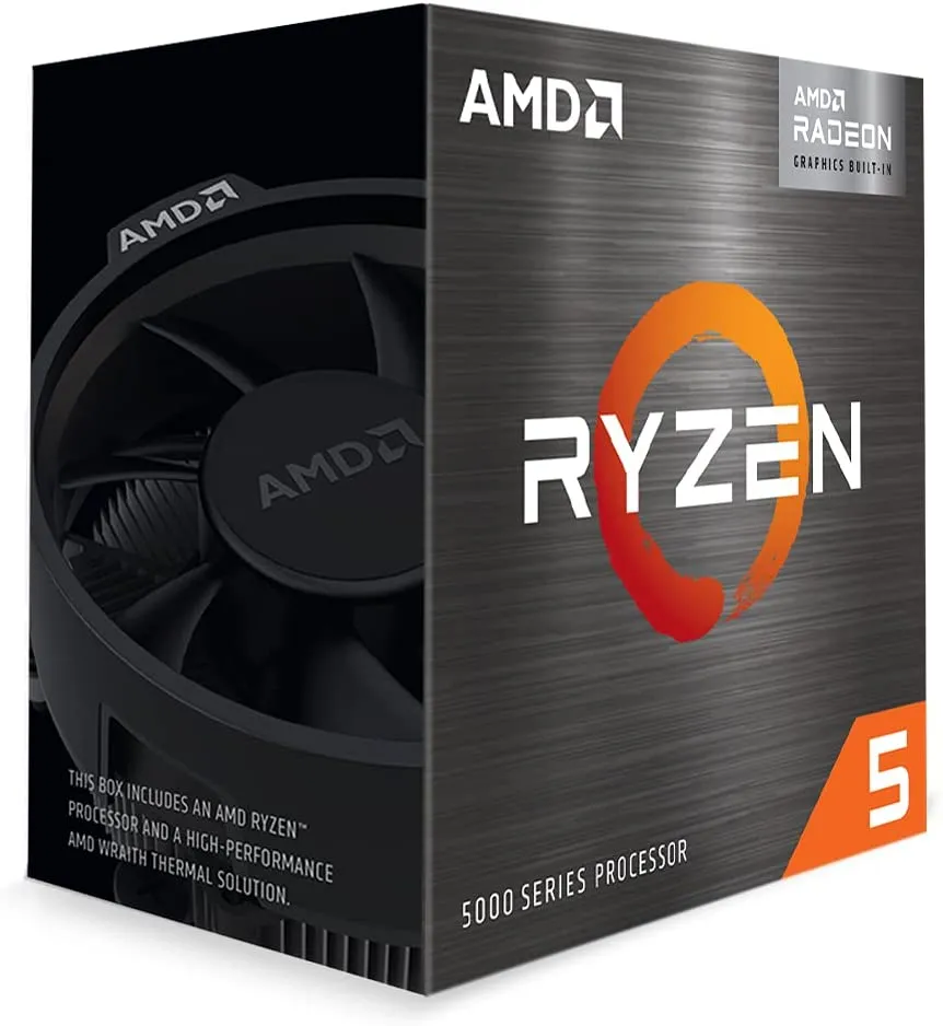 AMD Ryzen 5 5600G CPU with Wraith Stealth Cooler, AM4, 3.9GHz (4.4 Turbo), 6-Core, 65W, 19MB Cache, 7nm, 5th Gen, Radeon Graphics