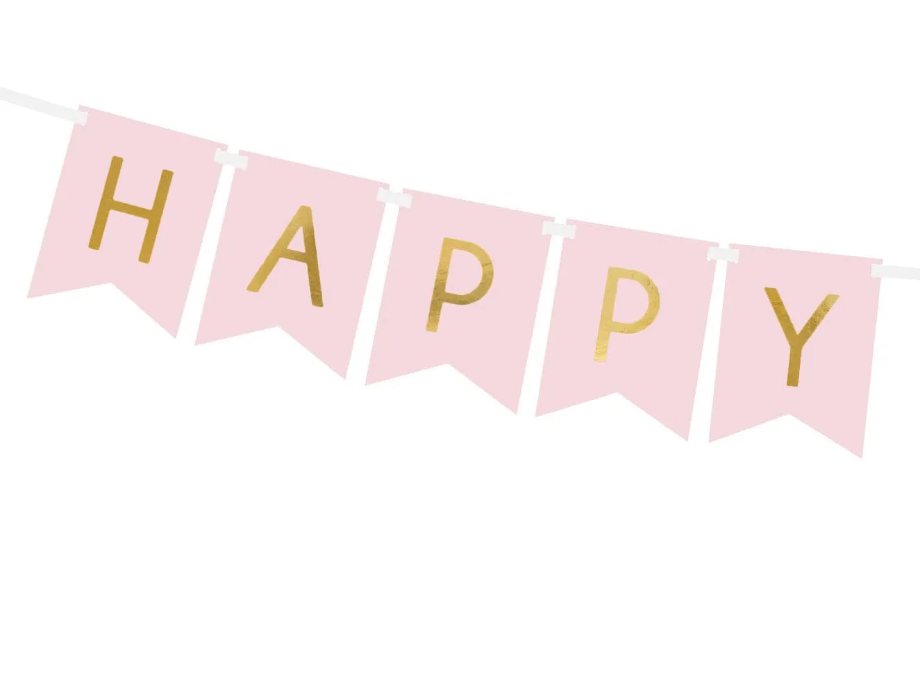 Baby Pink Happy Birthday Party Banner