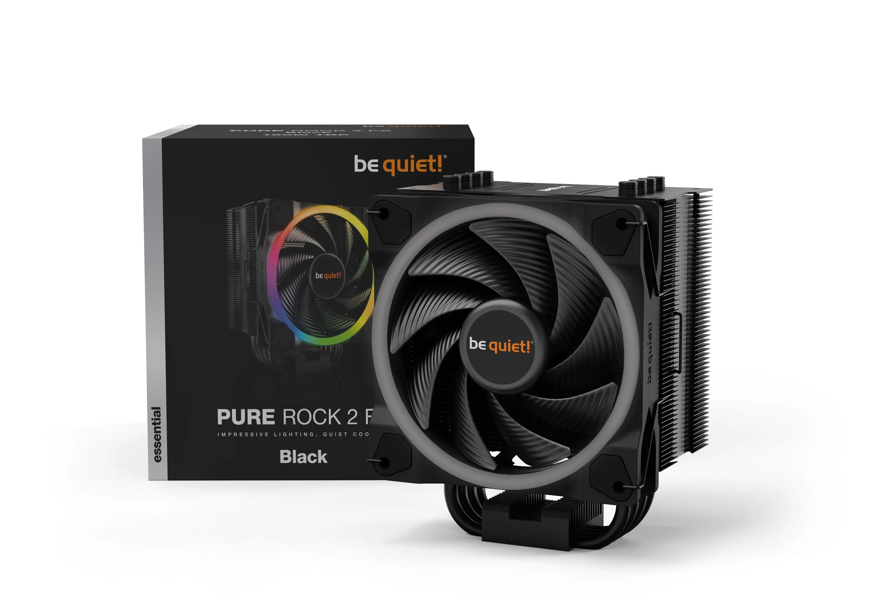 Be Quiet! BK033 Pure Rock 2 FX RGB Heatsink & Fan Air Cooler, Intel & AMD Sockets, 12cm ARGB PWM Fan, 150W TDP, CPU Cooling