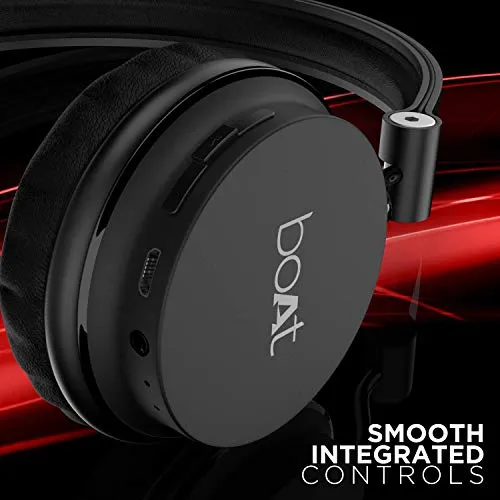 boAt Rockerz 400 Bluetooth On Ear Headphones With Mic With Upto 8 Hours Playback & Soft Padded Ear Cushions(Carbon Black)