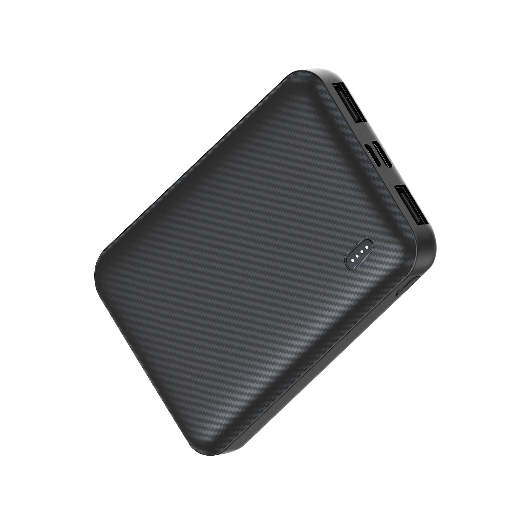 Brookstone Carbon Fiber 5000mah 2-Port Power Bank