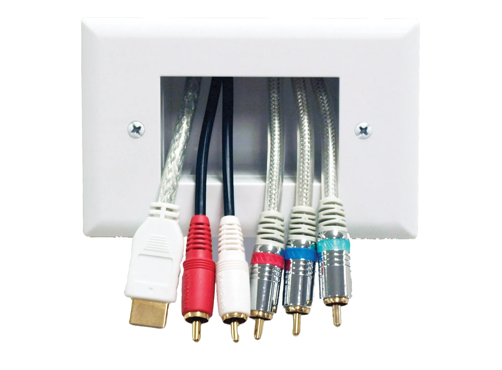 Easy Mount Recessed Low Voltage Cable Plate