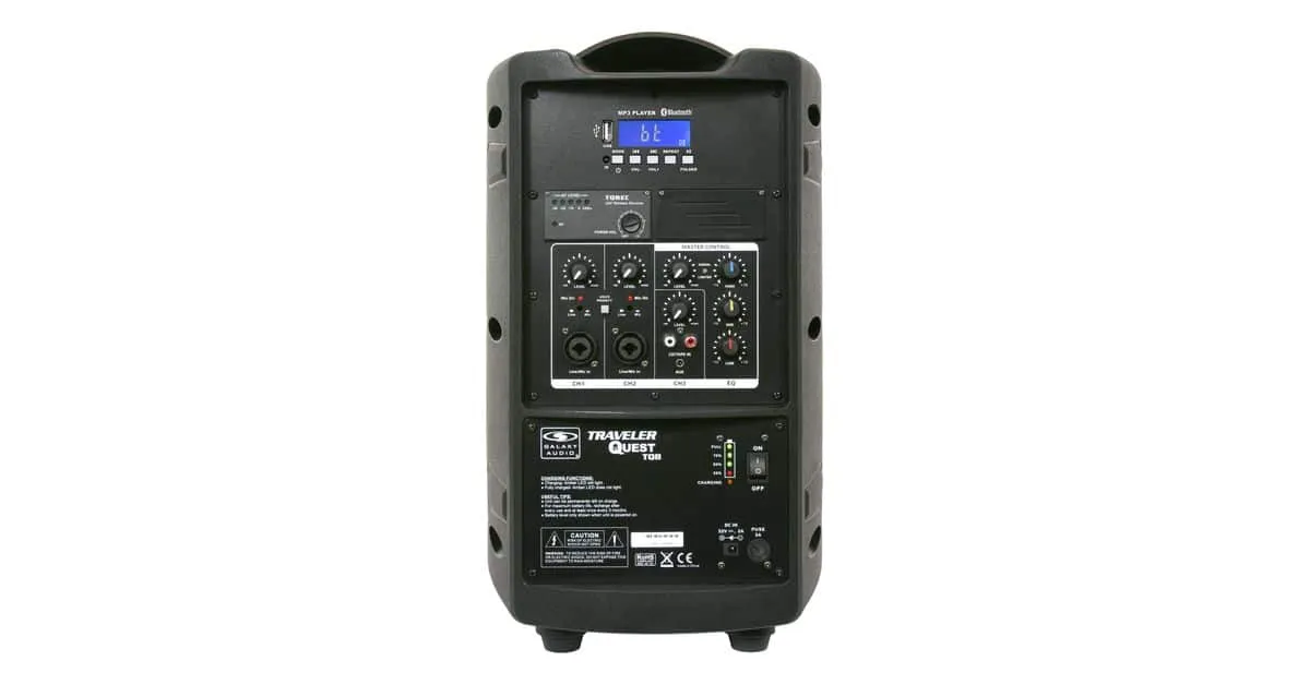 Galaxy Audio TQ8 Traveler Quest 8 All-In-One Portable Wireless PA System