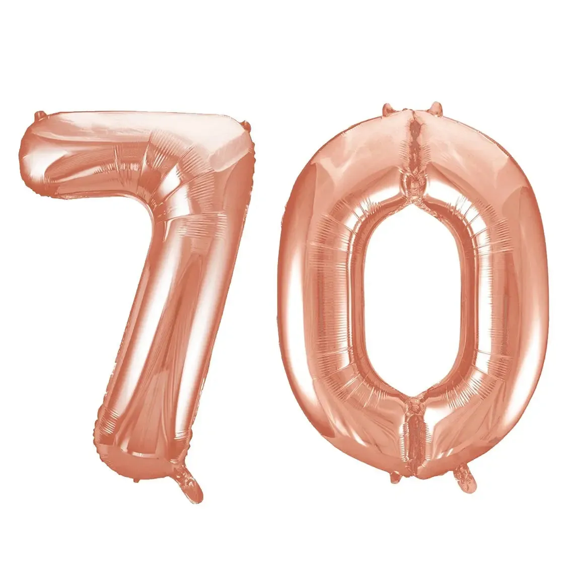 Giant Number 70 Foil Balloons - Rose Gold