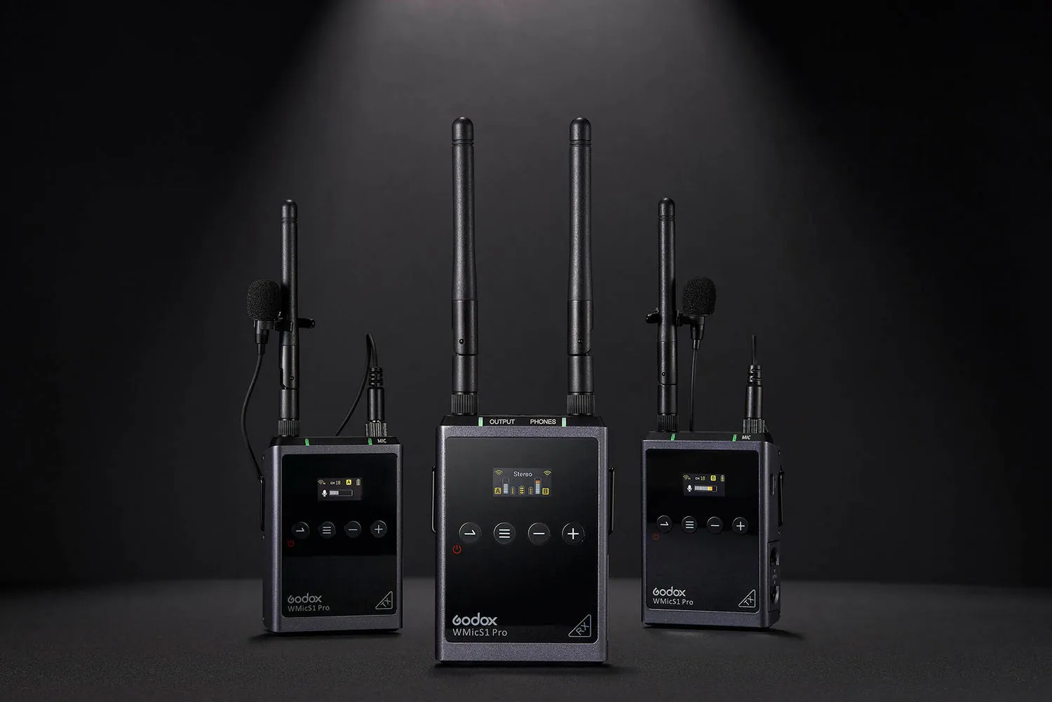 Godox WMicS1 Pro Kit 1 Camera-Mount Wireless Omni Lavalier Microphone System (514 to 596 MHz)