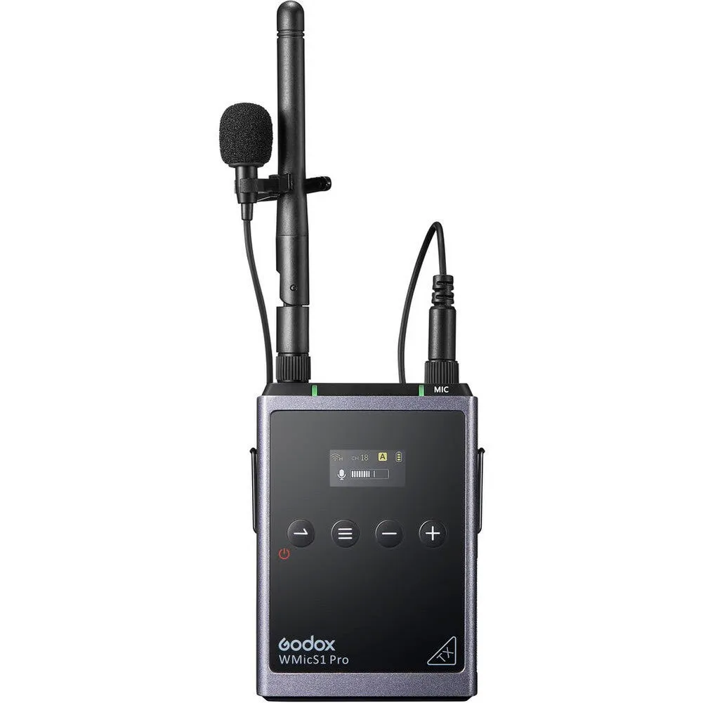 Godox WMicS1 Pro Kit 1 Camera-Mount Wireless Omni Lavalier Microphone System (514 to 596 MHz)