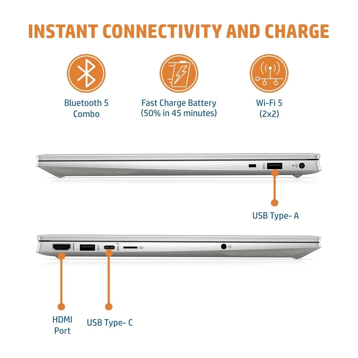 HP PAVILION 15-EG1000TX (I5-1155G7/16GB/512GB SSD/2GB GEFORCE MX450 GRAPHICS/15.6 INCHFHD IPS/ALEXA/B&O AUDIO/FPR/FAST CHARGE/WIN 11/MSO/SILVER) LAPTOP