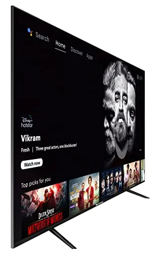 Kodak 108 cm (43 inches) Bezel-Less Design Series 4K Ultra HD Smart Android LED TV 43UHDX7XPROBL (Black)