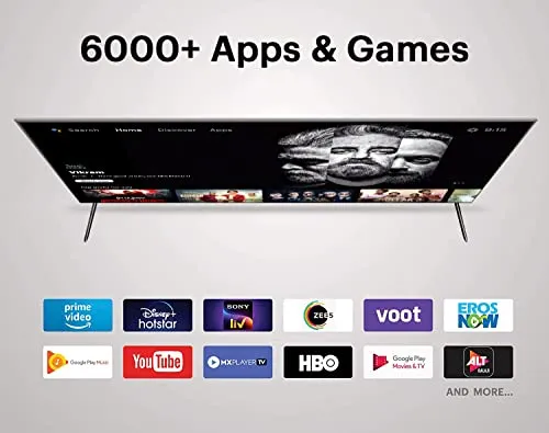 Kodak 108 cm (43 inches) Bezel-Less Design Series 4K Ultra HD Smart Android LED TV 43UHDX7XPROBL (Black)