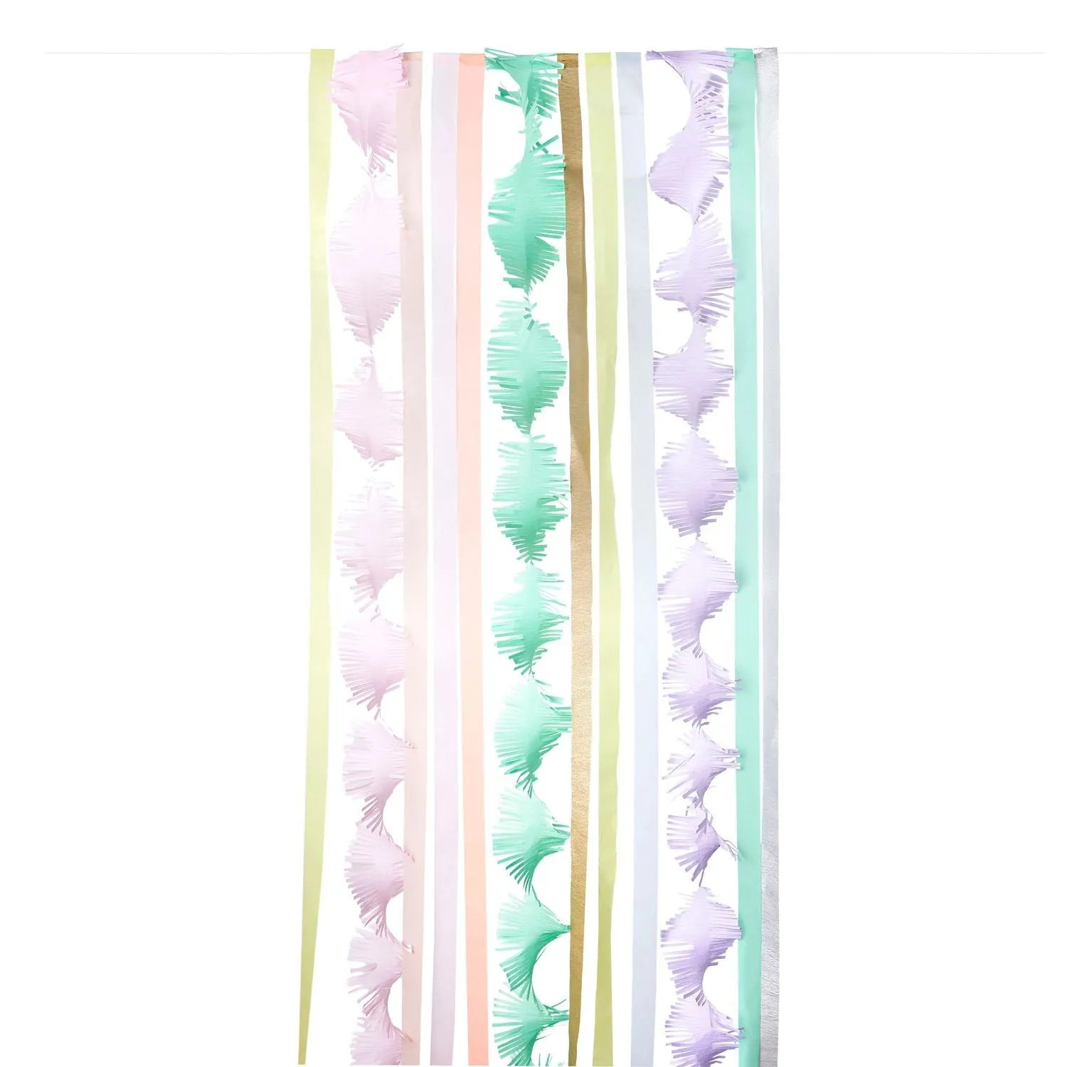 Luxury Party Streamer Set - Pastel Rainbow