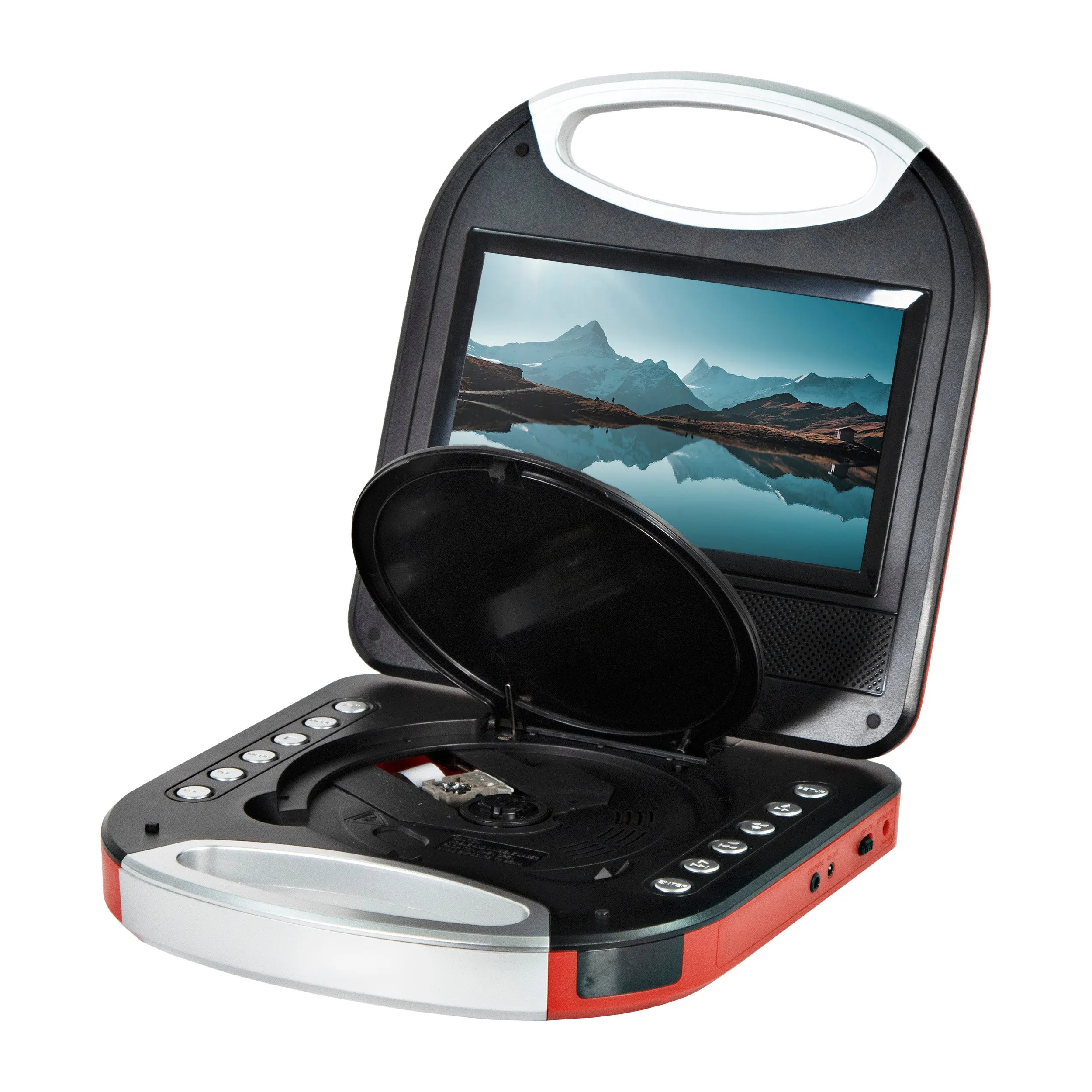 Magnavox MTFT750-RD Portable 7 inch DVD/CD Player with Remote in Red