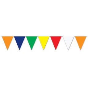 Multi-Color Pennant Banner 17" x 30'