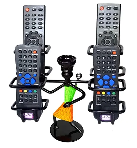 ORCHID ENGINEERS Stylish Iron Remote Stand For Home ( Black Glossy Finish) | Tv Remote Stand Holder For Home Decor| Tv Unit Decoration Item | Remote Holders |