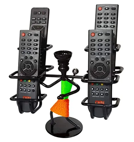 ORCHID ENGINEERS Stylish Iron Remote Stand For Home ( Black Glossy Finish) | Tv Remote Stand Holder For Home Decor| Tv Unit Decoration Item | Remote Holders |