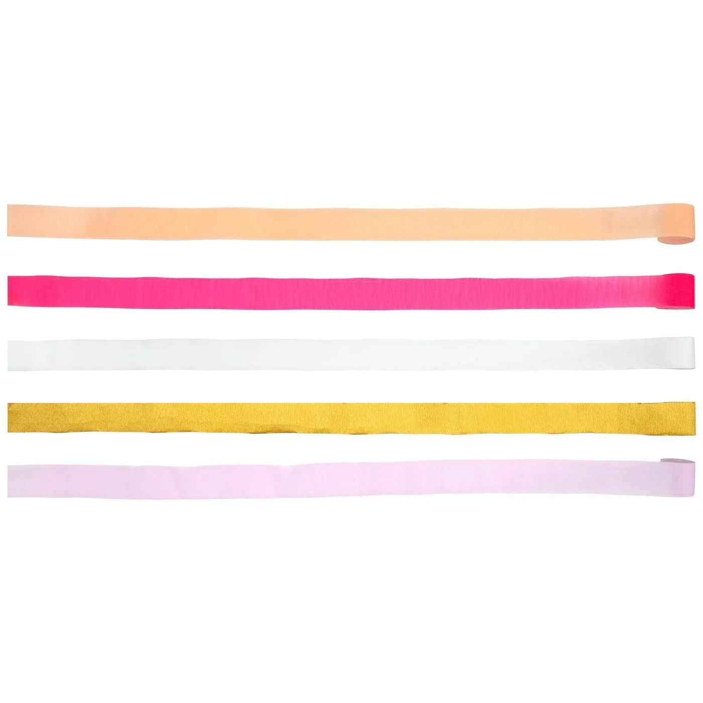 Pink Crepe Paper Streamers x 5