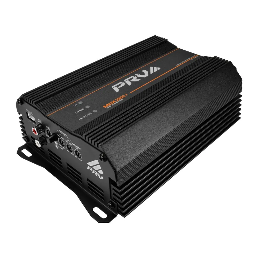 PRV Audio MDX2500.1 2600W RMS Class D Monoblock Full Range Mini Amplifier 1-Ohm