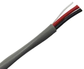 Riser (CMR) Security Alarm Cable, 18/2 AWG, CL3R, Stranded (7 Strand), Unshielded, 1000ft, Gray