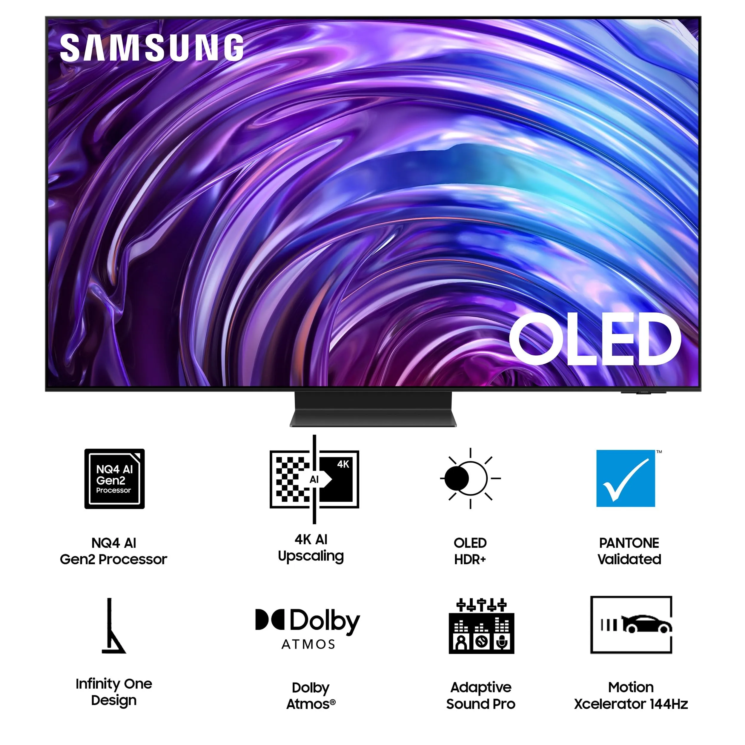 Samsung 193 cm (77 inches) 4K Ultra HD Smart OLED TV QA77S95DAULXL (Graphite Black)