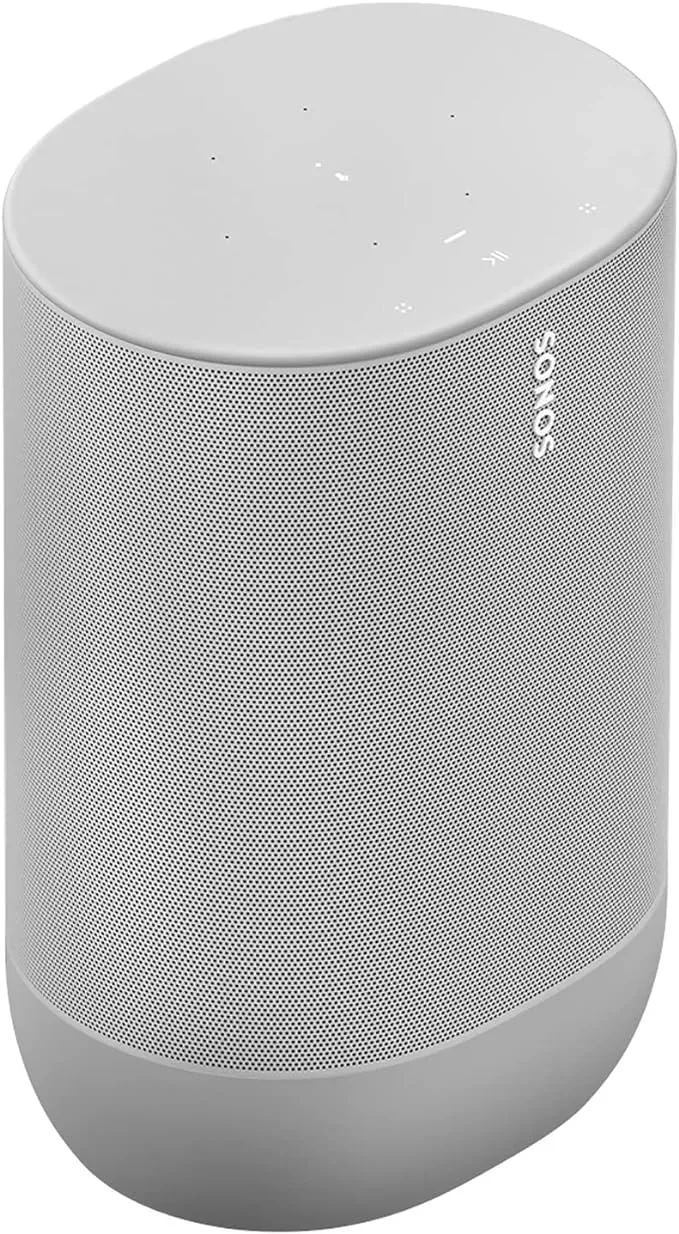 Sonos Move - Battery-Powered Smart Speaker, Wi-Fi and Bluetooth with Alexa Built-in - Lunar White