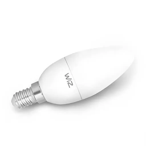 WiZ Warm White Candle E14 Smart LED Bulb - White | 94-WZ20443511