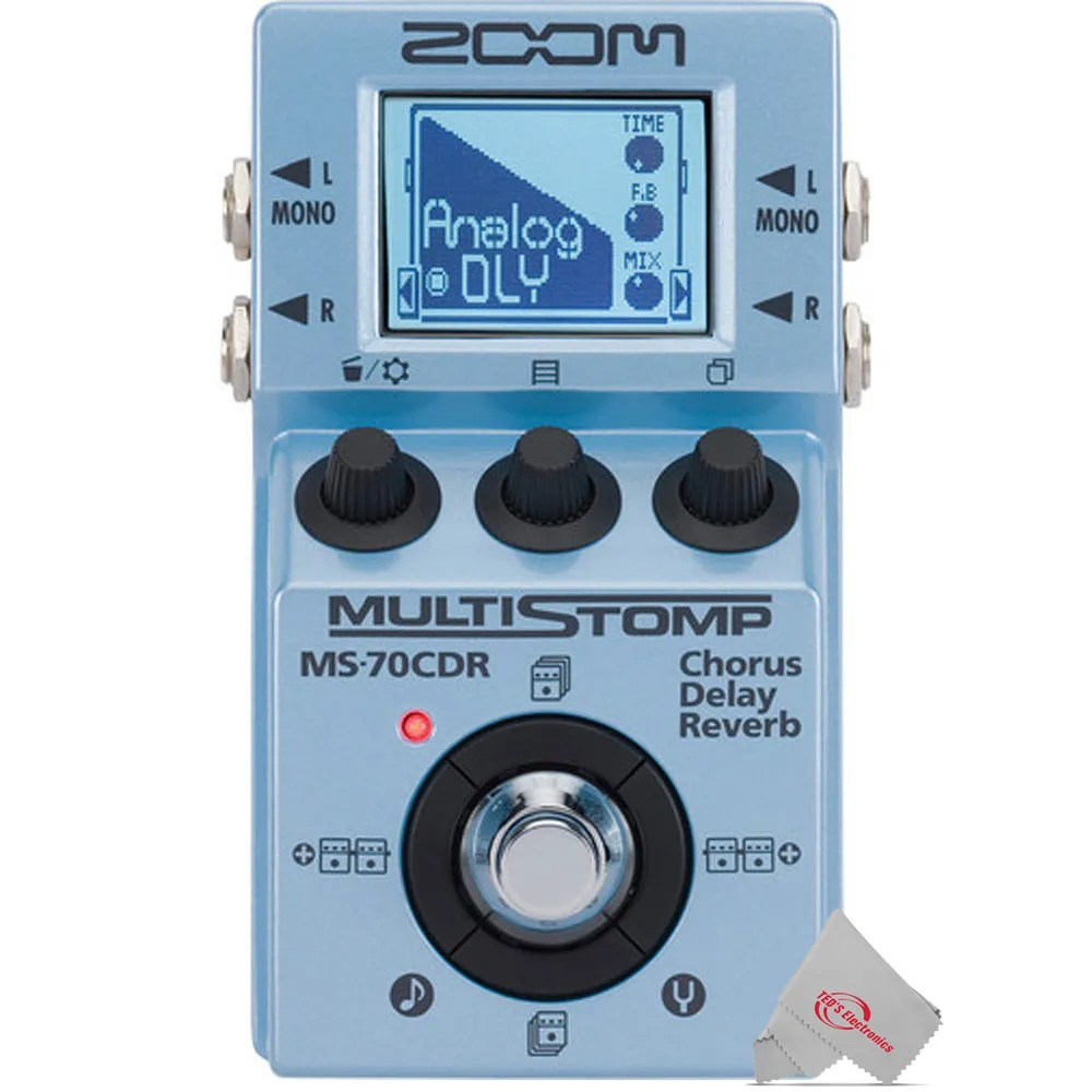 Zoom MS-70CDR Multi Stomp Guitar Effect Pedal   Pig Hog PP9V Pig Power Supply   Battery & Charger